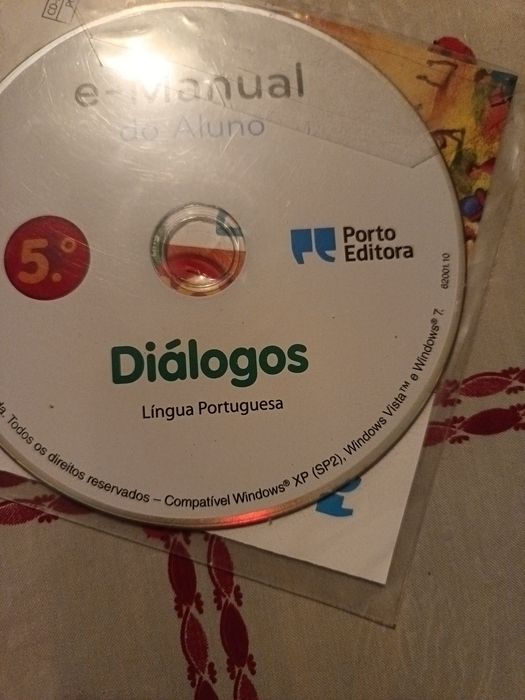 cd  rom   dvd manual do  aluno 5 ano diálogos Língua portuguesa