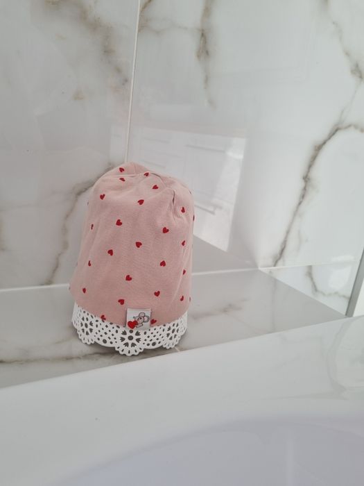 Czapka wiosenna Jesienna przejściowa różowa