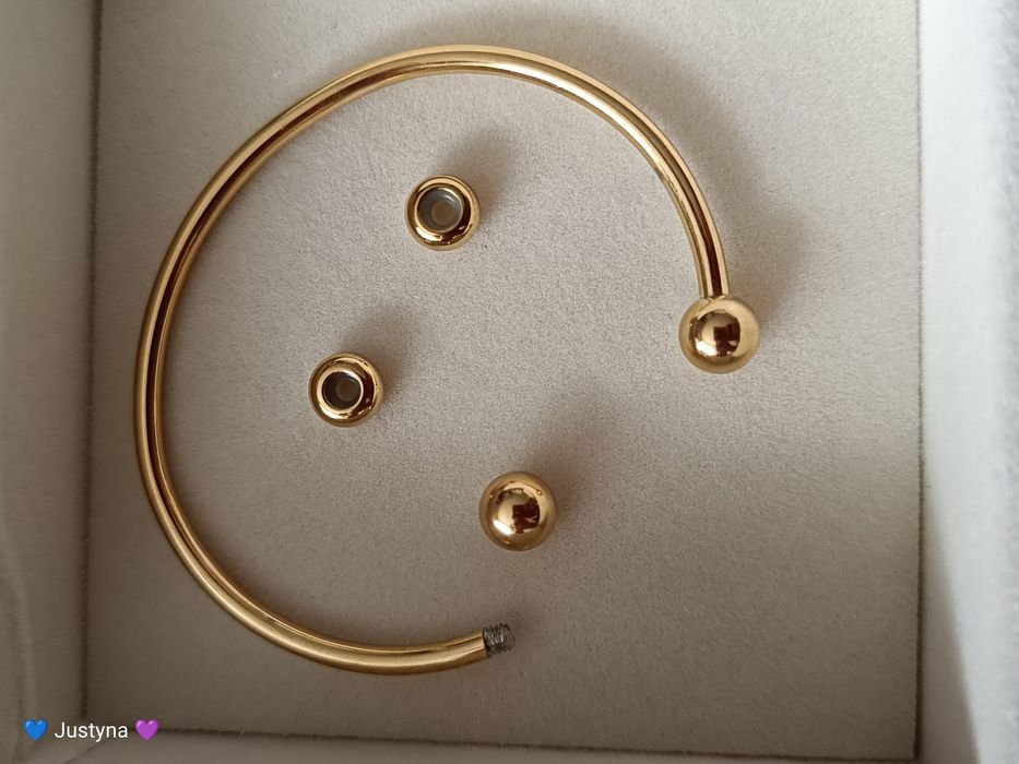 Nowa bransoletka baza charms open bangle - stal chirurgiczna 316l