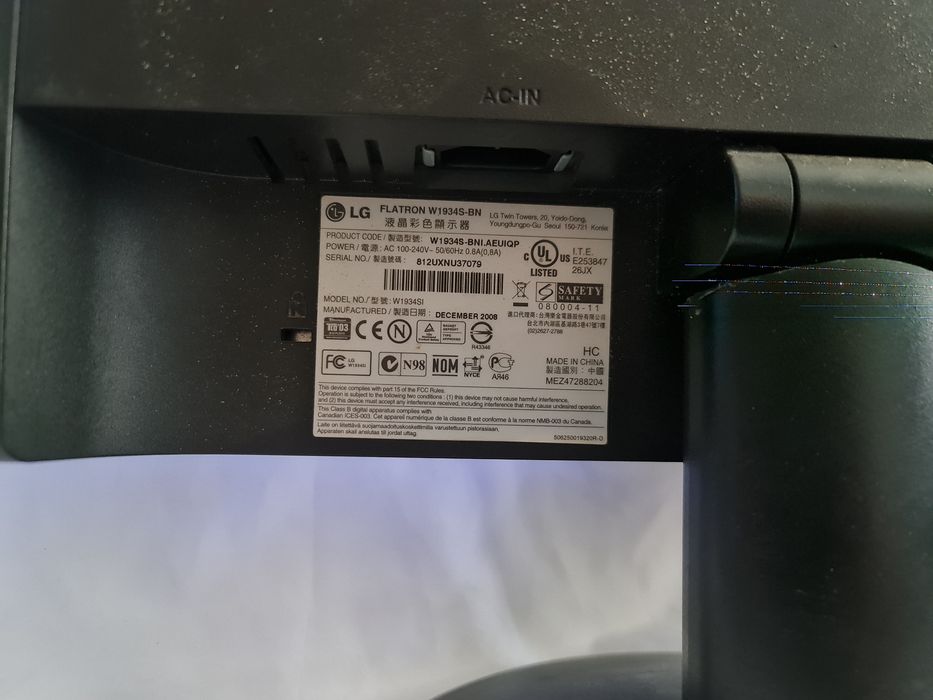 Monitor LG Flatron W1934S-BN