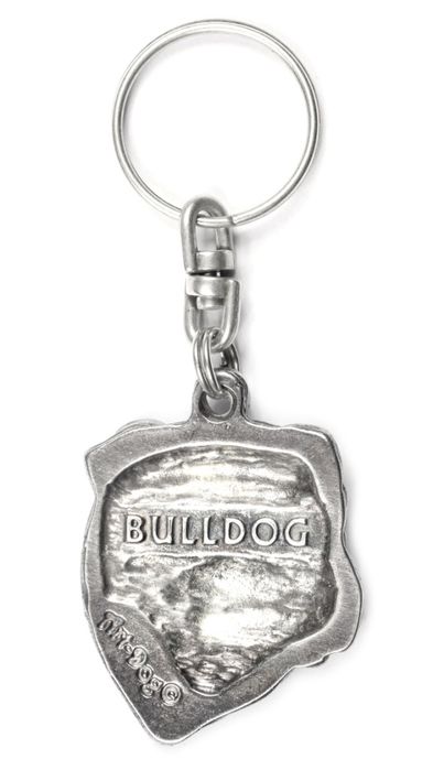 Buldog angielski brelok do kluczy posrebrzany Art-Dog