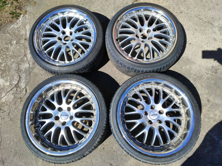 Alufelgi 19" Larzon Panamera 5x112 dwie szerokości 8.5" 9.5" chromowany rant Audi BMW Mercedes Volkswagen Skoda Seat 245/35/19 275/30/19