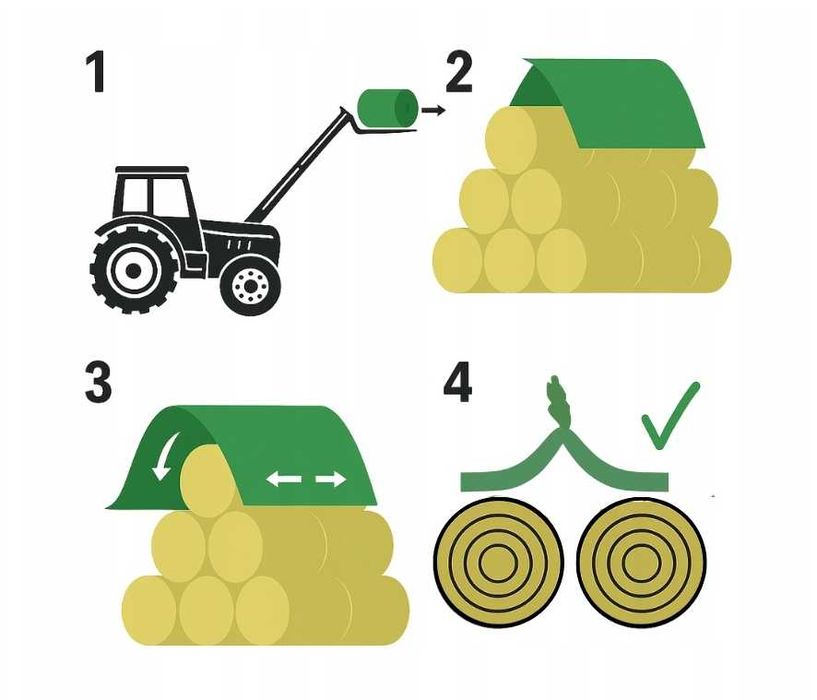 Fliz Agrowłóknina do Okrywania SŁOMY SIANA 9,8x12,5 GRUBY 145g UV+