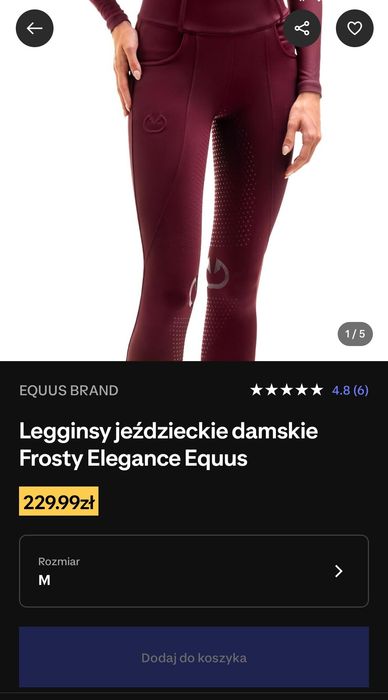 Bryczesy jeździeckie legginsy Equus