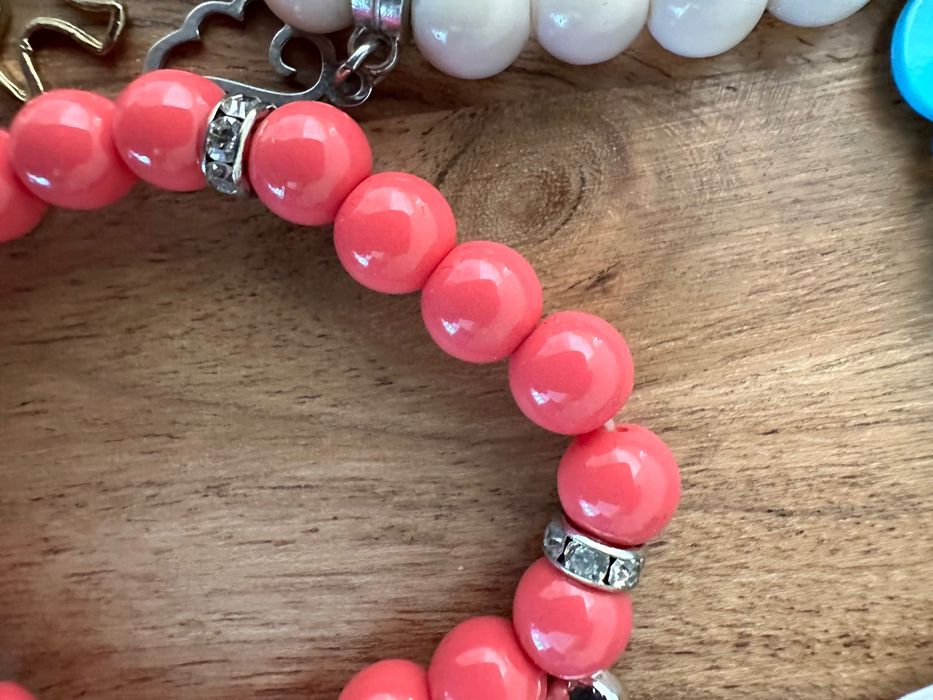 Bransoletki zestaw kulki kolorowe