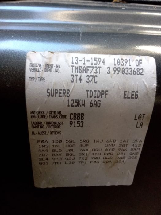 На Розборку skoda superb2 2008-2013 1.8t. / 2.0тді