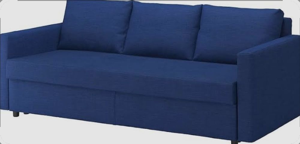 Sofá cama azul escuro IKEA