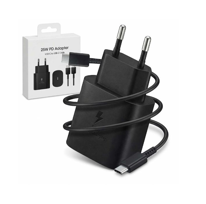 Zestaw - Ładowarka 25W + Kabel USB-C do Samsung | Galaxy S22 S23 S24 S25 | NOWY