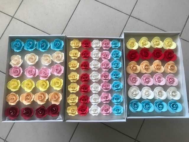 Flores em açúcar decoração bolos pastelaria padaria