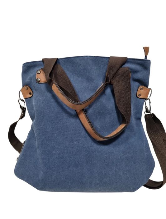 Niebieska torebka shopper