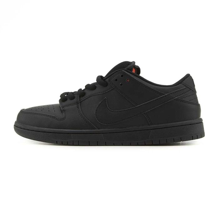 !!WOW!! NIke SB Dunk Low Total Black Leather 37 38 39 40 41 42 43 44