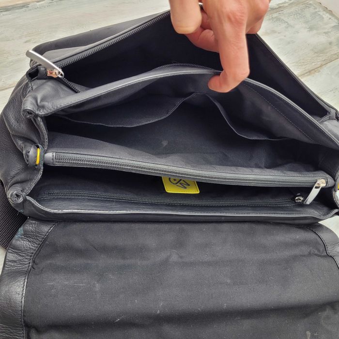 MANDARINA DUCK Laptop Backpack Leather Skórzana Torba na ramie skora