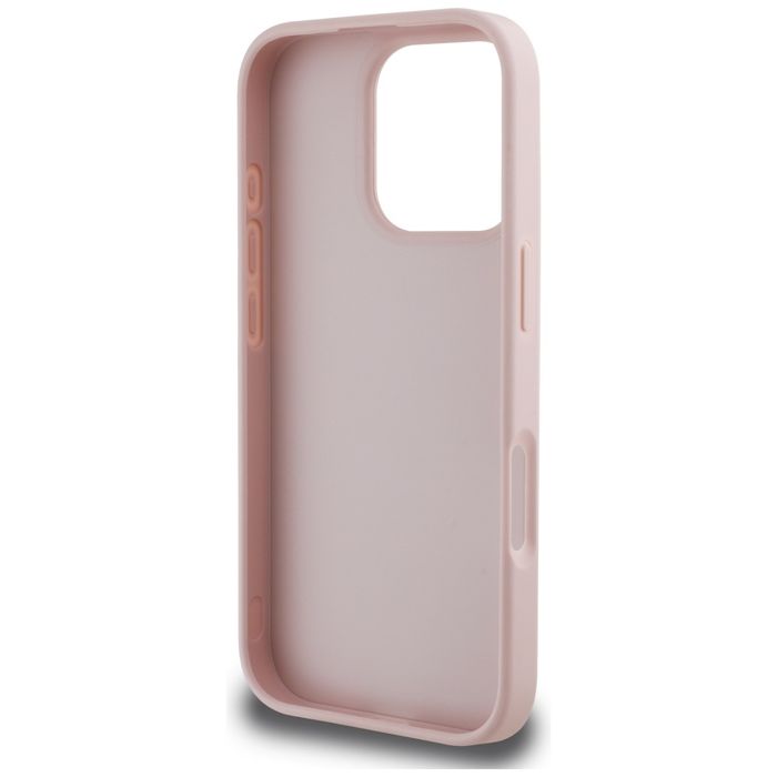 Etui Guess Hot Stamp 4G Pattern Metal Logo do iPhone 16 Pro Max różowy