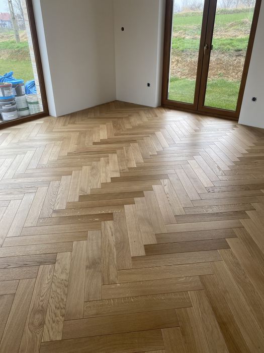 Podłoga drewniana Jodełka K. Dąb Natur 14x90x600mm, 4faza, Olej UVx2