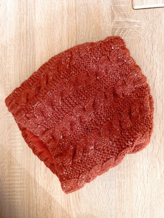 Tchibo szal-komin z dzianiny rdzawy