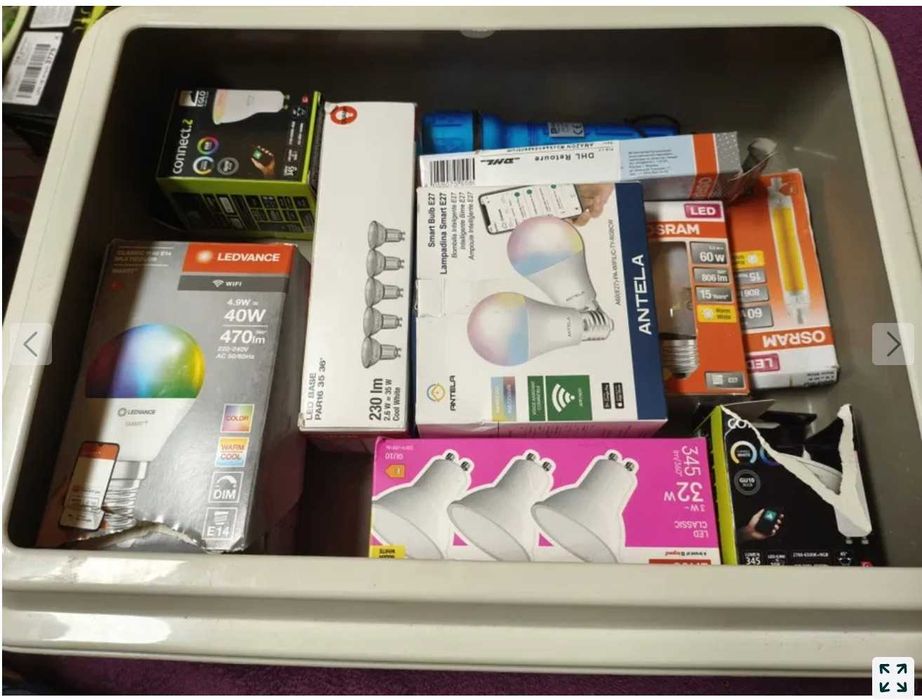 mix elektroniki kable sata komputerowe żarówki Ładowarki całe pudło