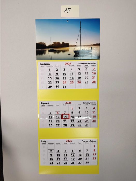 kalendarze trójdzielne na rok 2026