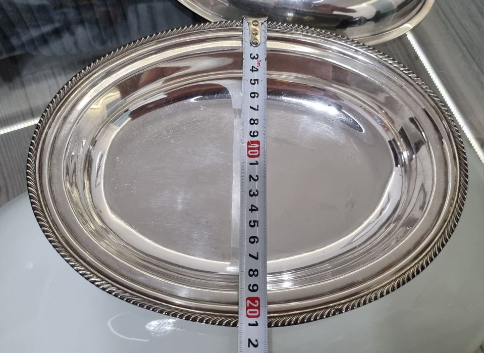 Posrebrzane I sygnowane patera