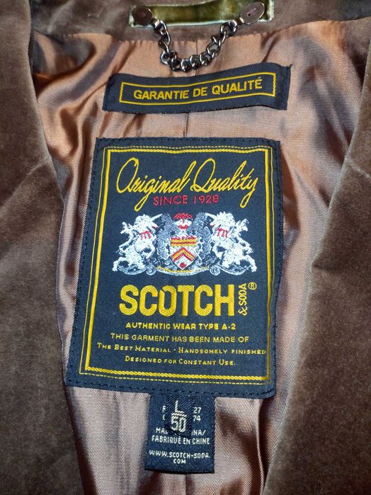 Чоловічий  піджак scotch & soda amsterdam couture р. 50-52 оксамит