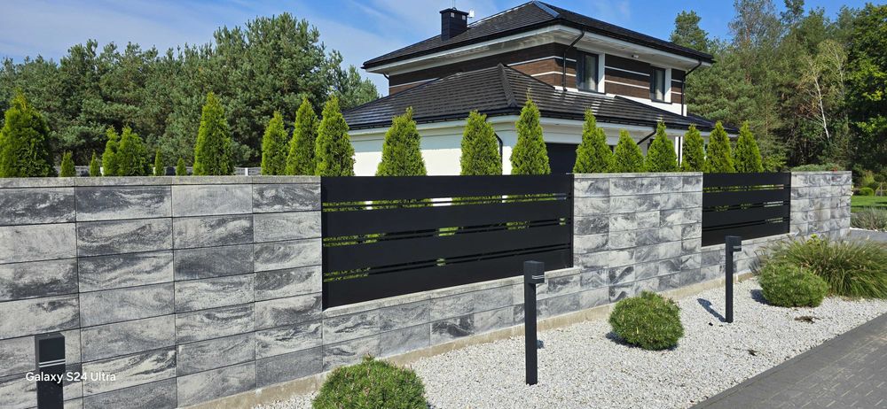 Ogrodzenia brama furtka przęsło aluminiowe malowane proszkowo