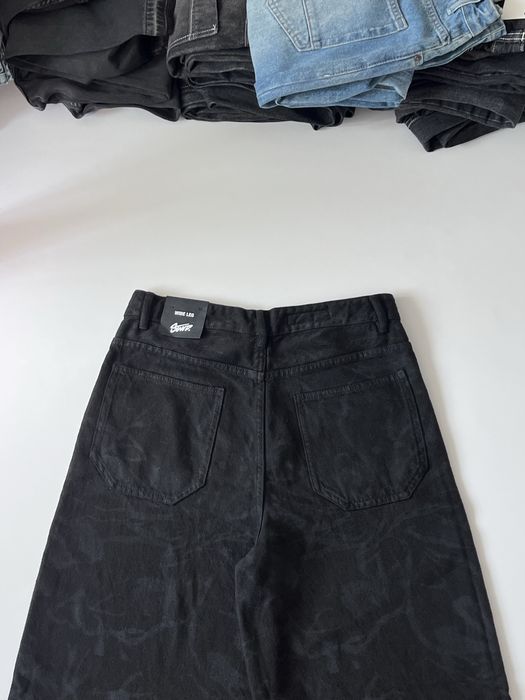 NEW black SUPER BAGGY jeans BERSHKA нові дуже широкі джинси