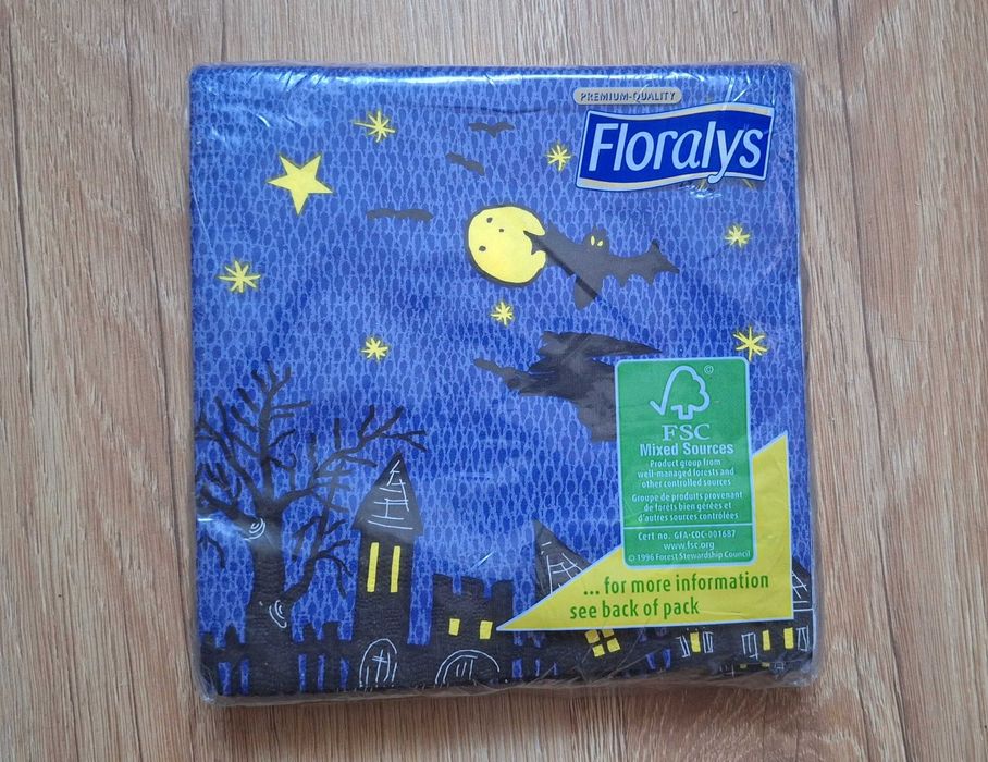 Komplet ozdobnych serwetek Halloween do DIY decoupage 3 x 30 serwetek