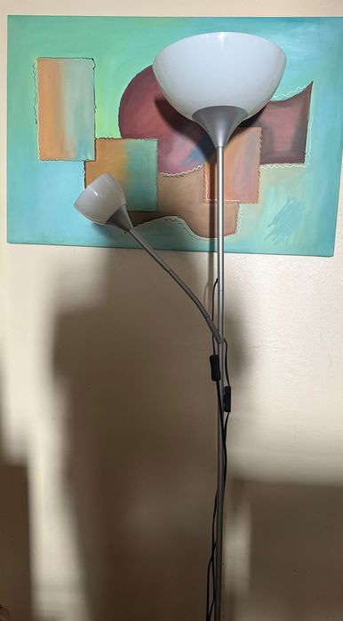 Candeeiro de pé, cromado