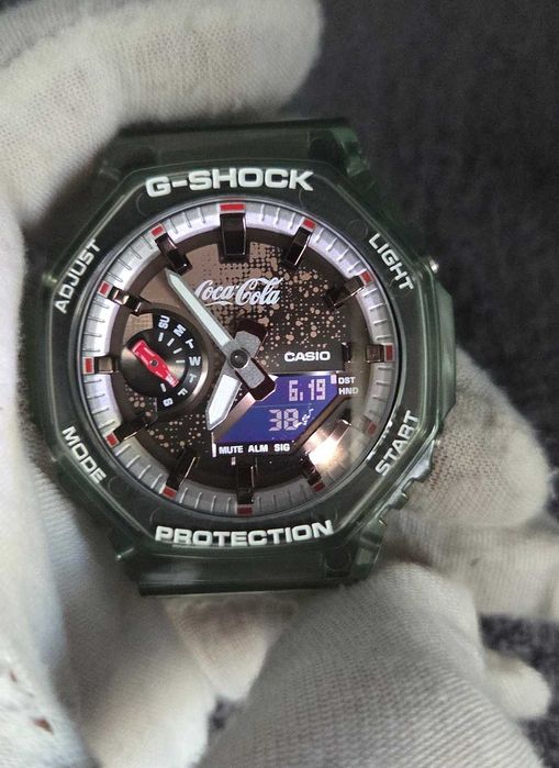 G-Shock GA-2100CC-3AER CasiOak x Coca-Cola – Nowy, Gwarancja, Komplet