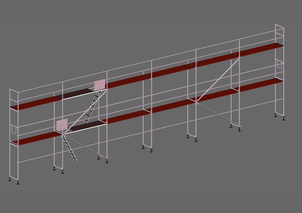 Rusztowanie pletak 70  117m2               18x6,5m