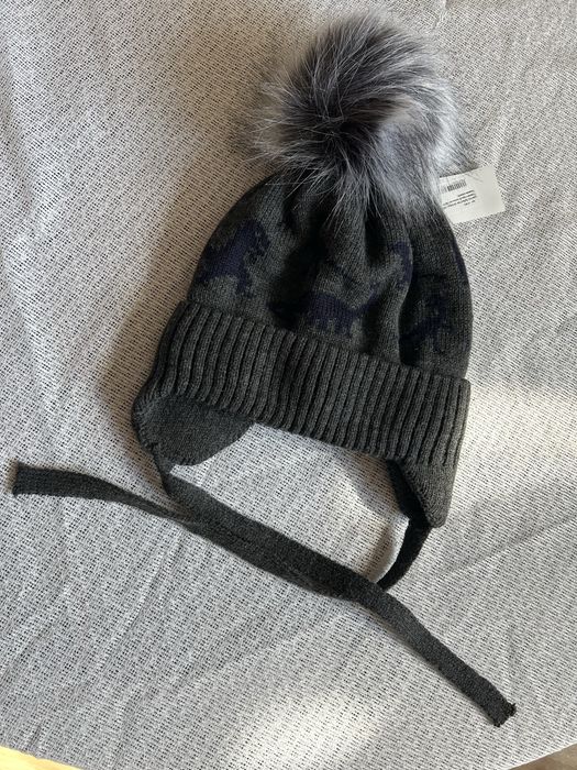 Шапка на завʼязках з динозавриками 52-54