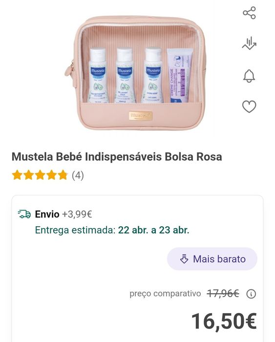 Bolsa com 4 produtos Mustela