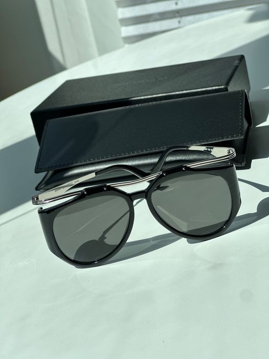 Okulary YSL aviator srebro