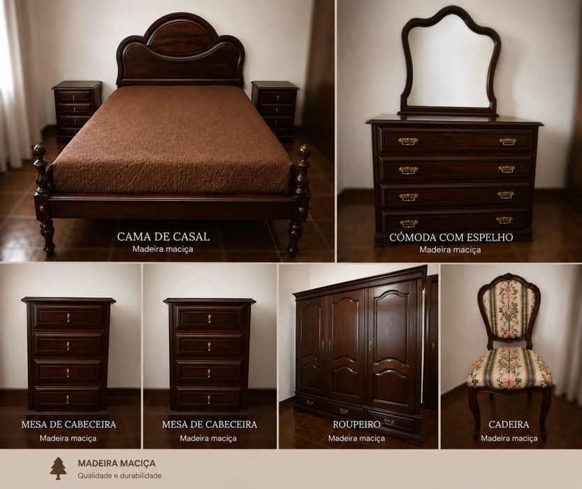 Conjunto completo de quarto de casal