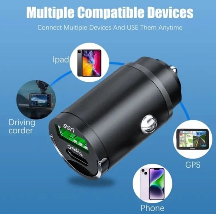 Автомобільний зарядний пристрій 18W Olaf Mini Швидка зарядка