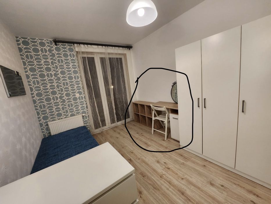 Zestaw mebli ikea black red white szafa komoda biurko regal lustro