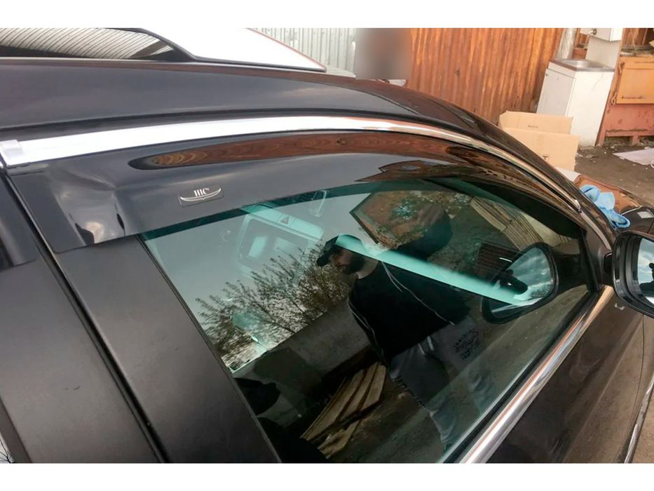 Volkswagen Passat B7 2012-2015 рр. Вітровики з хромованим молдингом молдингом SW (4 шт, EU, HIC)