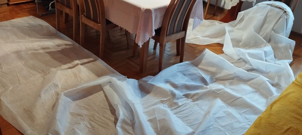 Ozdoby ślubne kwiaty, flizelina