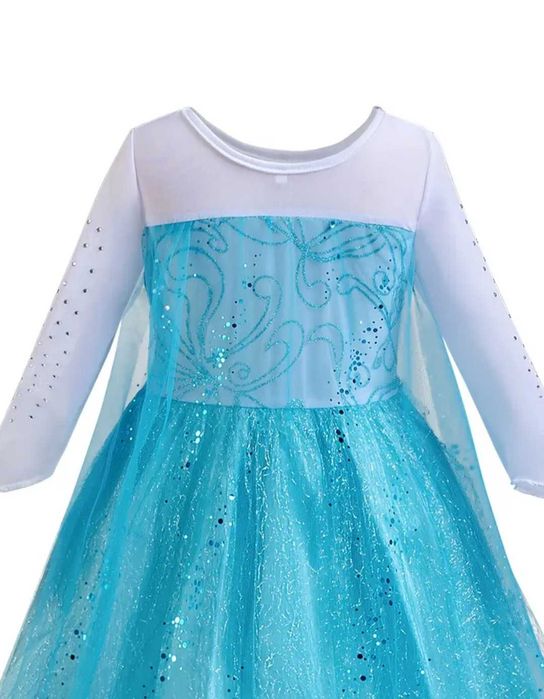 Nowy zestaw Elsa + akcesoria, r. 116/122 przebranie