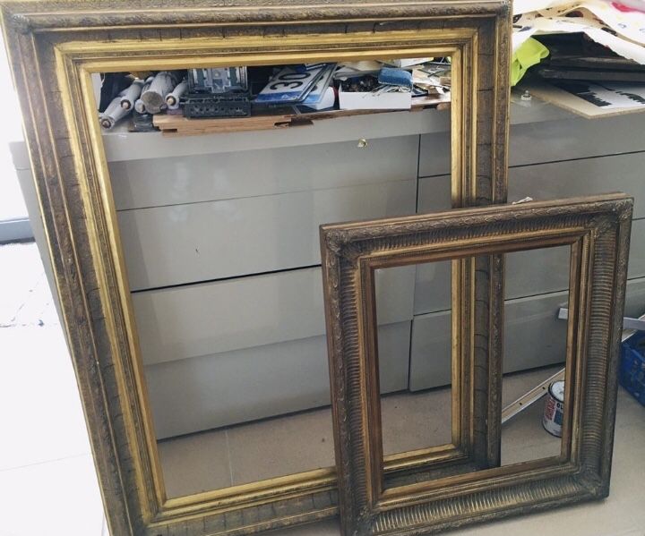 Moldura antiga (talha dourada tela quadro espelho) antiquario antigas