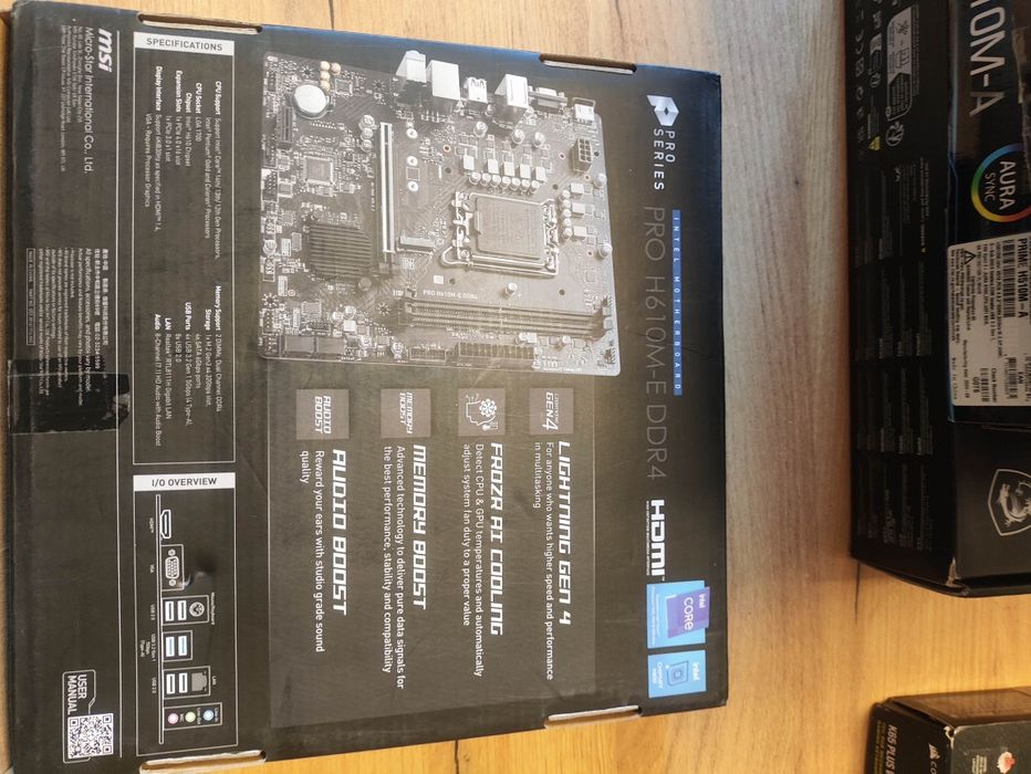 msi pro h610m-e ddr4 lga1700 po zwrocie komplet gwarancja 1 m-c