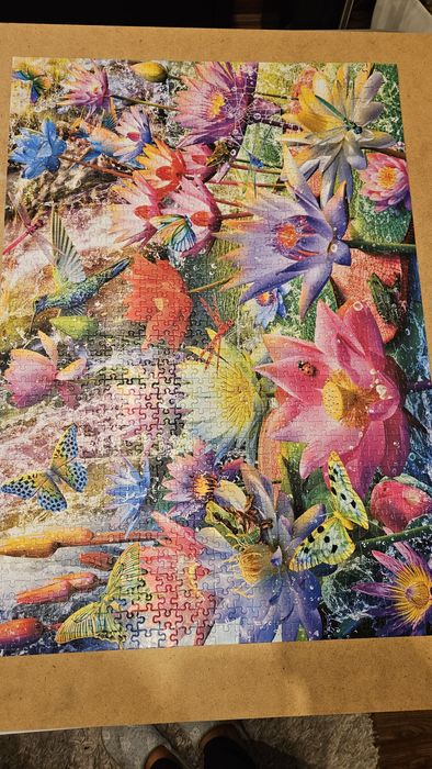 Puzzle 1000 peças colourful lilies