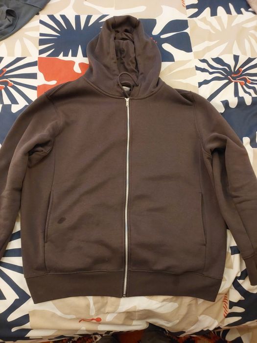 casaco primark ziper com capuz cinzento 3XL