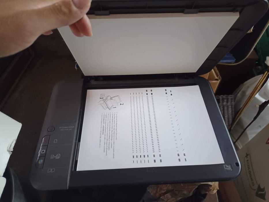 Conjunto bebe e impressora