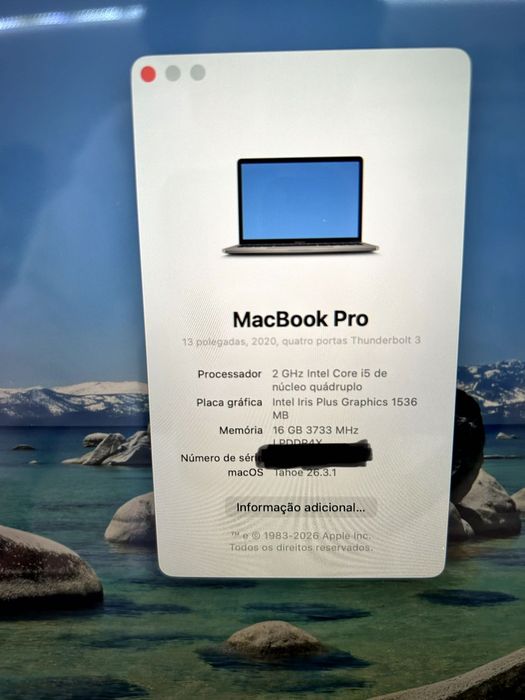 MacBook Pro 13  versão Intel Core i5 de núcleoo quádruplo