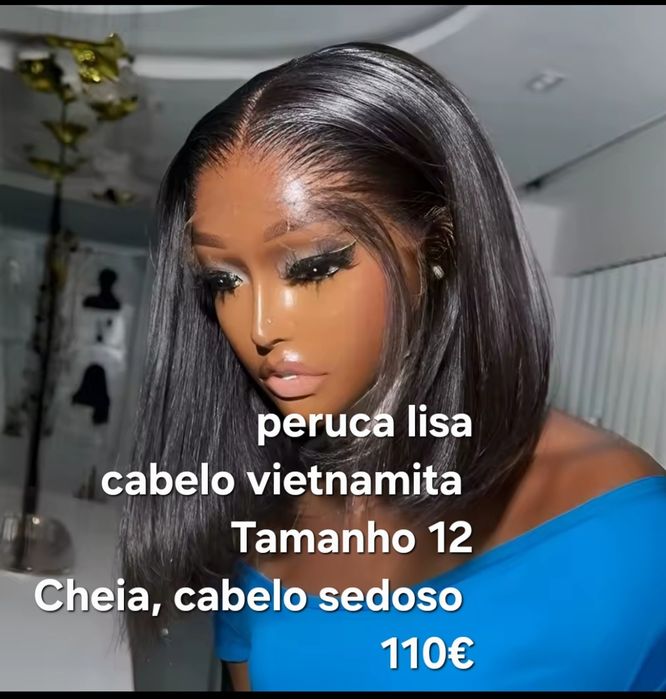 Perucas cacheadas humanas