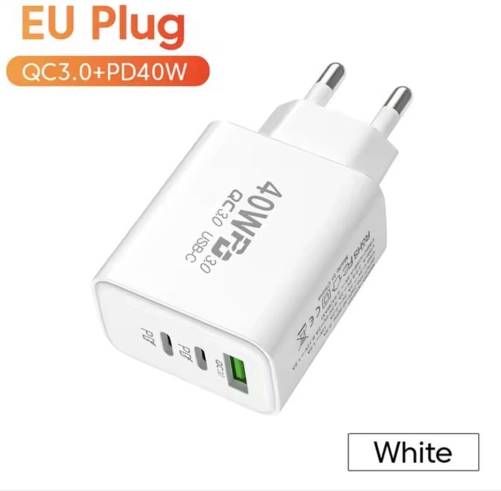 Ładowarka sieciowa 40W USB i 2x USB-C