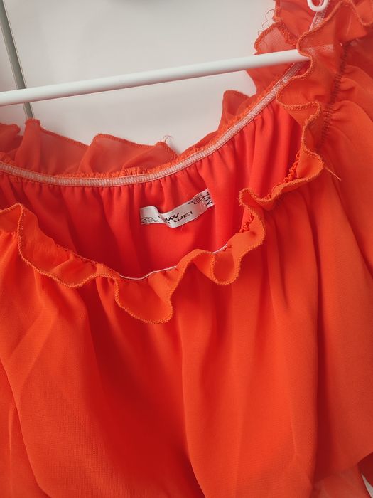 Bluzka top pomarańczowy szyfon