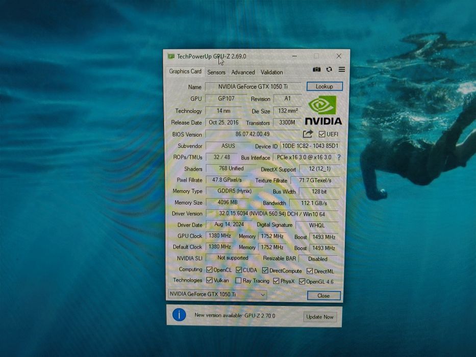 Karta graficzna nvidia gtx 1050ti asus strix 4gb