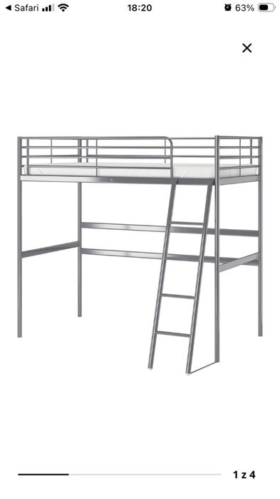 Lóżko pietrowe IKEA Svarta- wysokie  Krakow