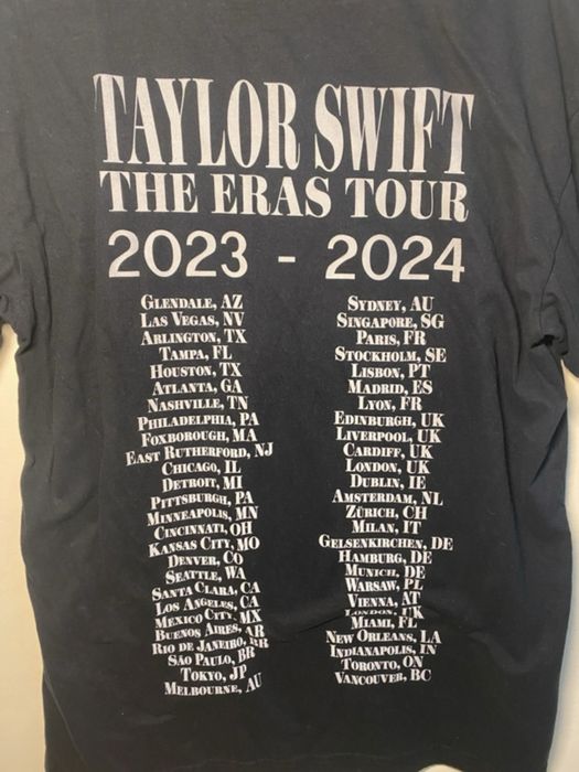 Taylor Swift Black T-shirt - The Eras Tour Merch